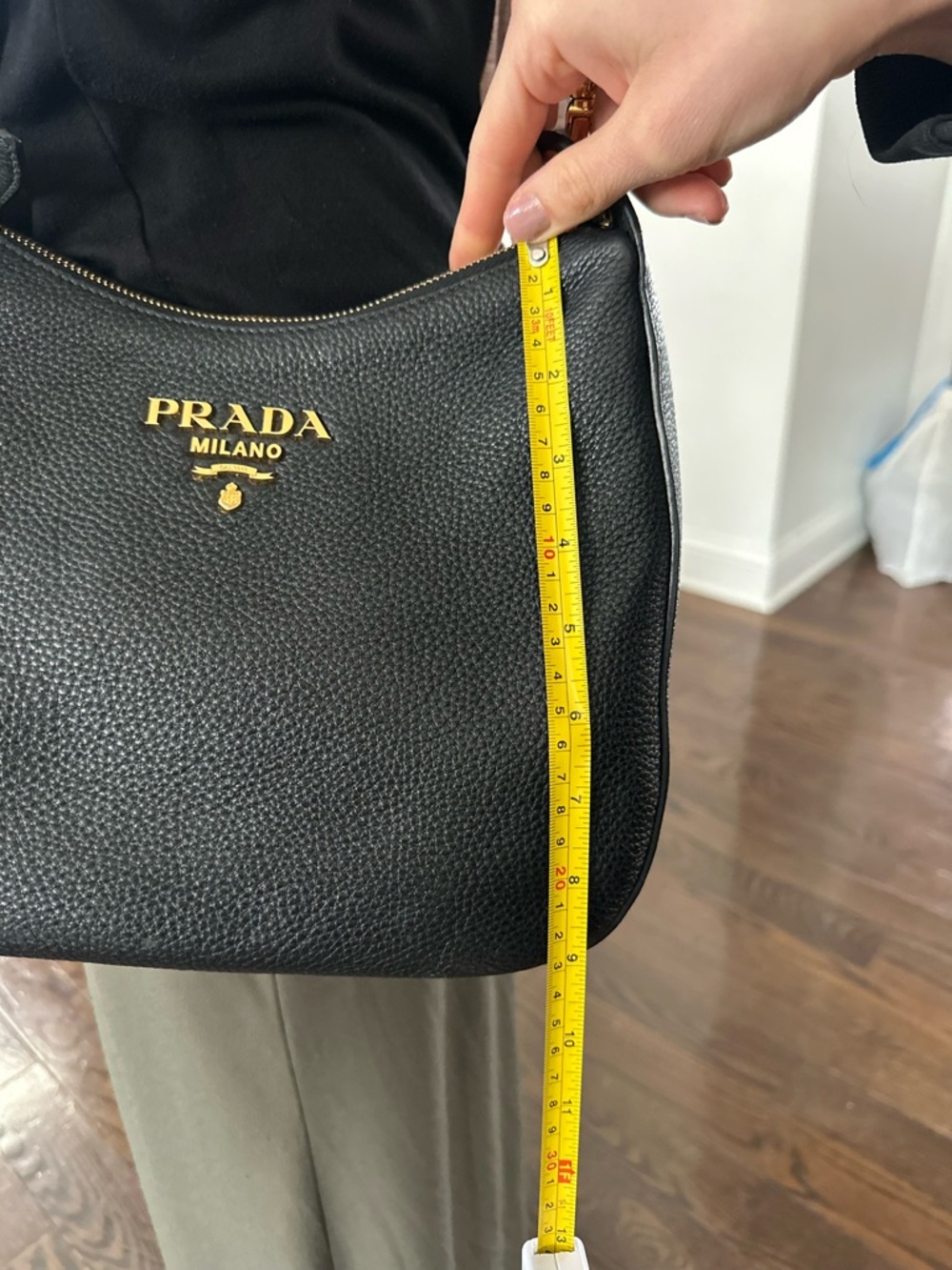 Prada Black Shoulder Bag with Gold Hardware - Picture 12 of 14
